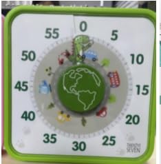 Visual Timer 7.5 inch, 60-Minute Countdown Timer for Kids Classroom Teaching Tool Office Meeting, Mechanical Countdown Clock for Exam Time Management Magnetic Kitchen Timer, Mint Green