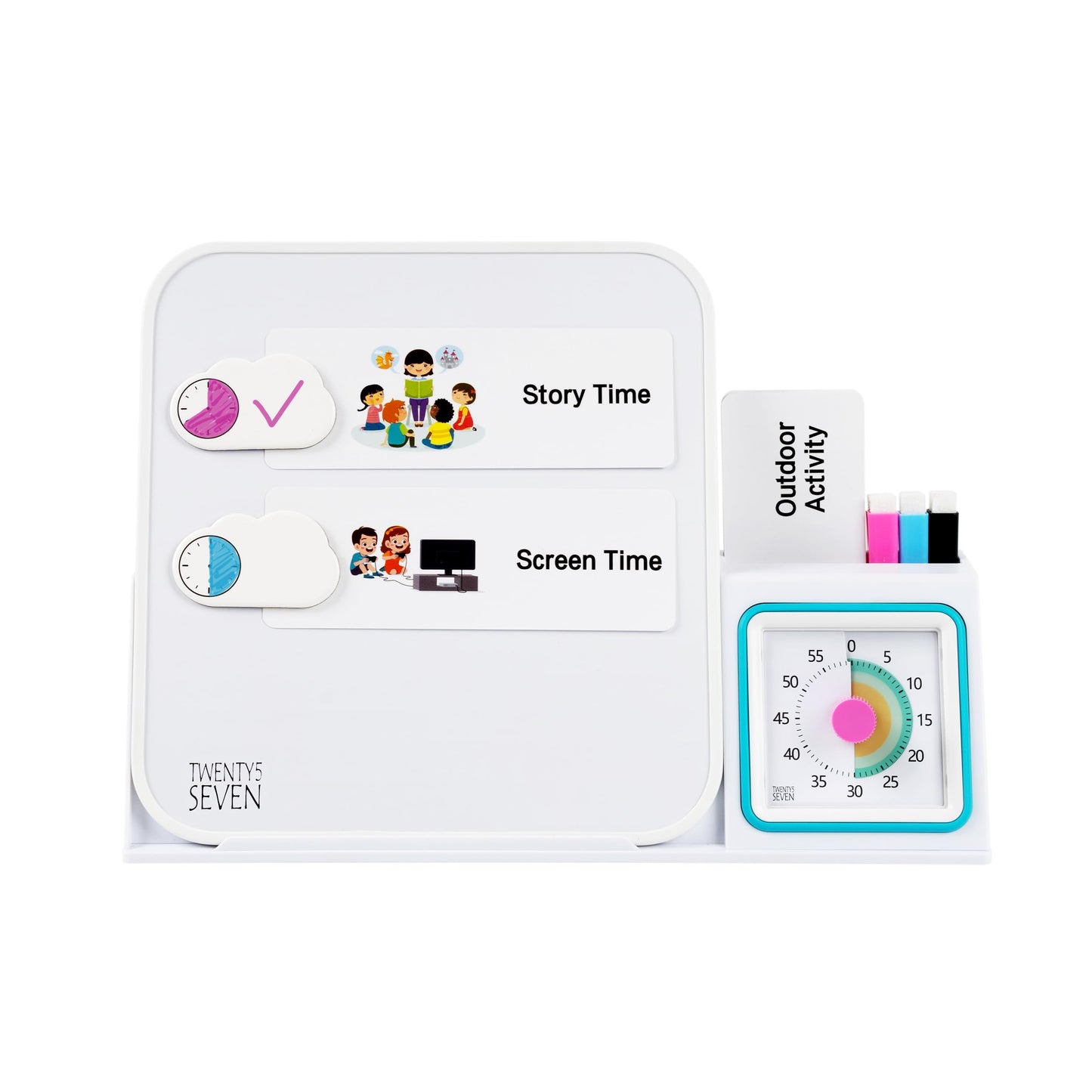 TWENTY5 SEVEN Visual Schedule for Kids, Autism Sensory Products for Classroom Home, Autism Learning Material Set for Autistic Children, Visual Sensory Toys for Boys and Girls, Pastel Rainbow