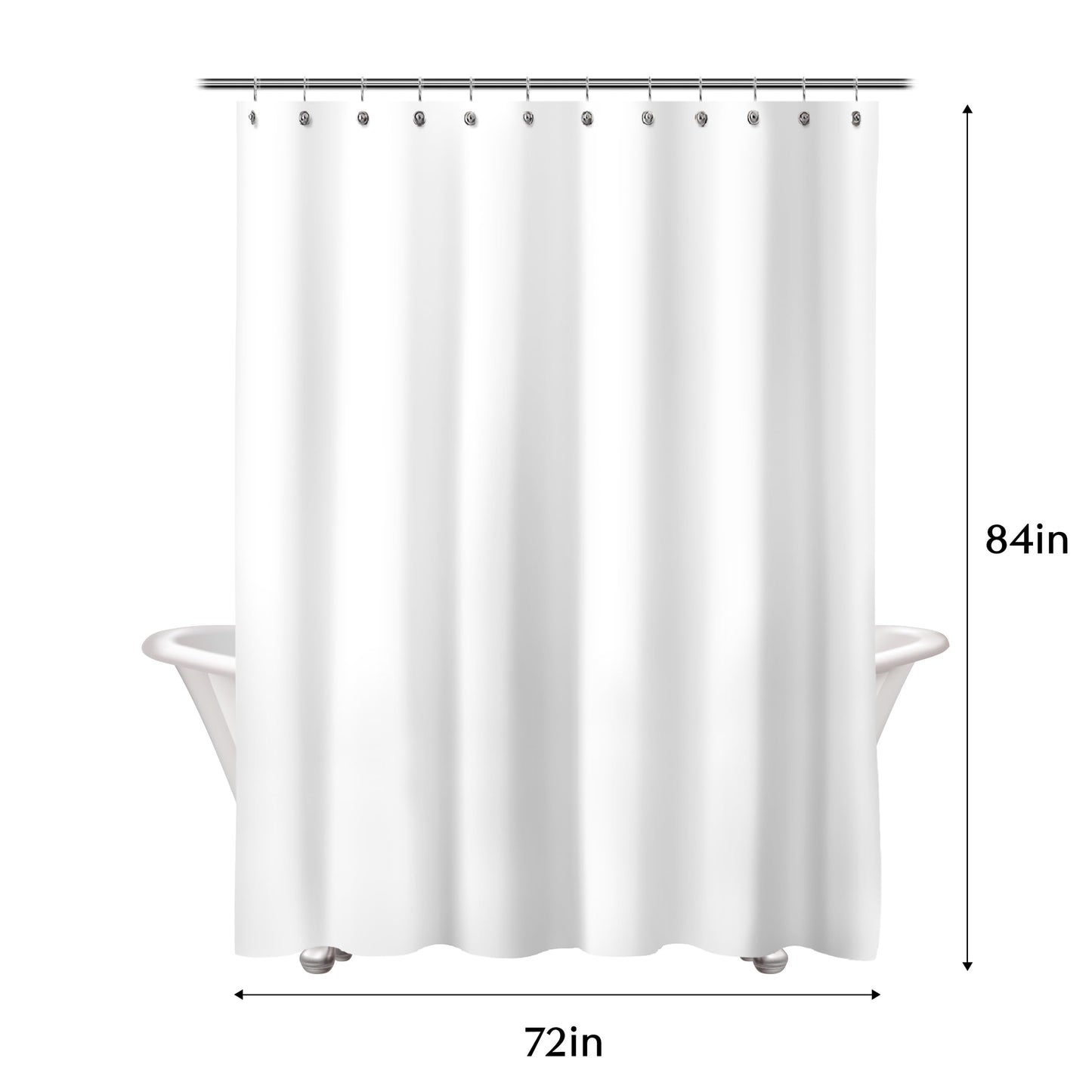Sunlit Design 36 x 72 Inches Ombre Blue Small Stall Shower Curtain RV Half Size Narrow Bathroom Curtains Contemporary Geometric Fabric Bathroom Decor