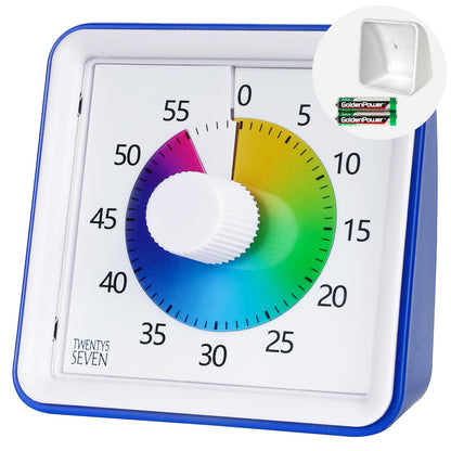 Visual Timer with Protective Case, 60-Minute Countdown Timer for Kids Autism ADHD Classroom Home Office, Countdown Clock for Teaching Work Meeting, Pomodoro Timer for Time Management Education, Purple