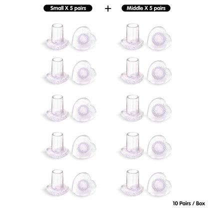 10 Pairs High Heel Protectors, Heart Shaped Glittery Clear Heel Stoppers for Women Shoes, Perfect for Outdoor Graden Party and Weddings, Pink