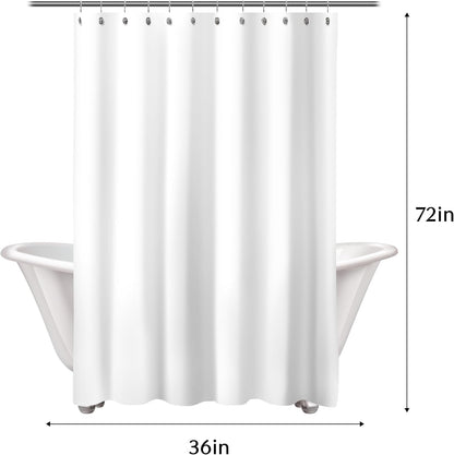 Sunlit Design 36 x 72 Inches Ombre Blue Small Stall Shower Curtain RV Half Size Narrow Bathroom Curtains Contemporary Geometric Fabric Bathroom Decor