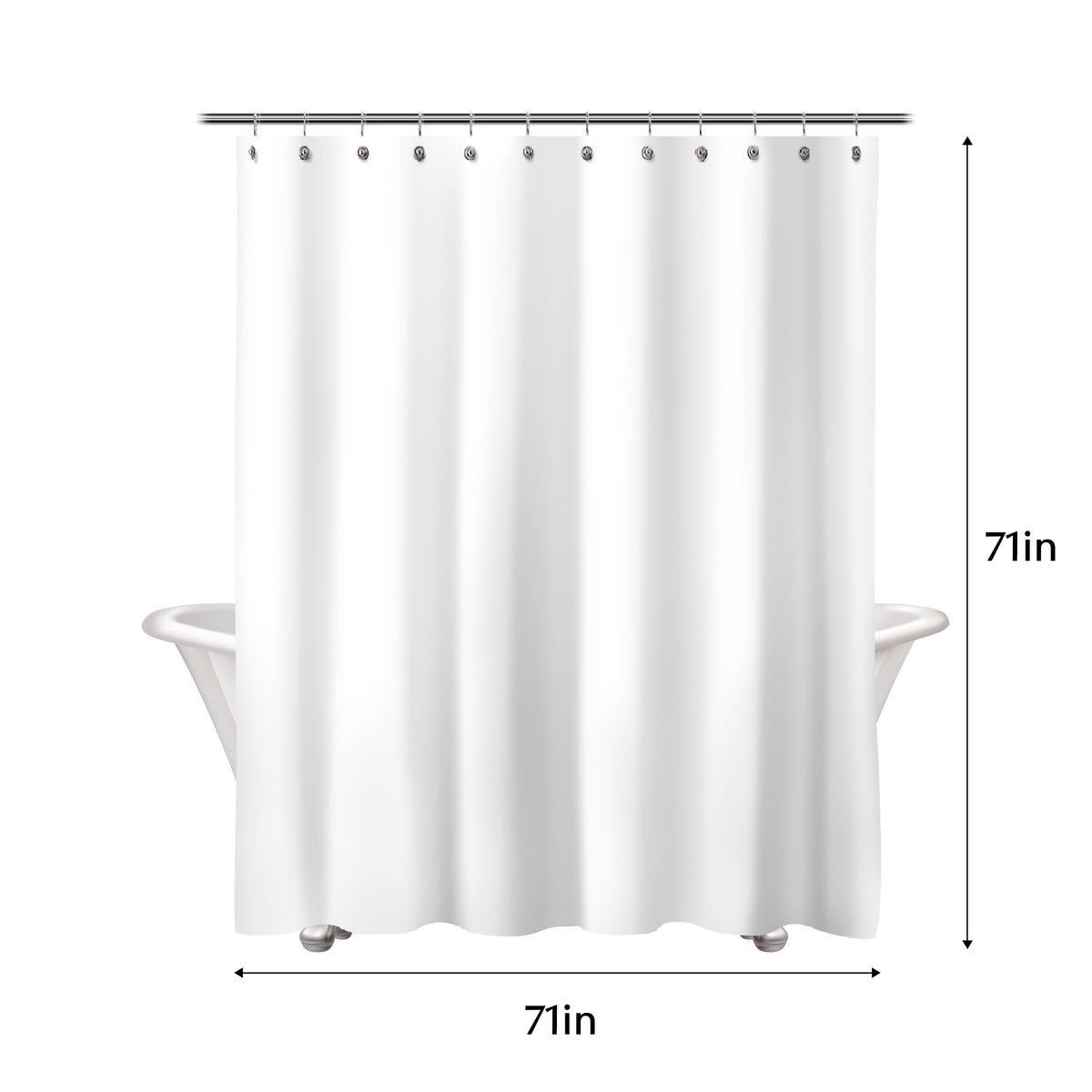 Sunlit Design 36 x 72 Inches Ombre Blue Small Stall Shower Curtain RV Half Size Narrow Bathroom Curtains Contemporary Geometric Fabric Bathroom Decor