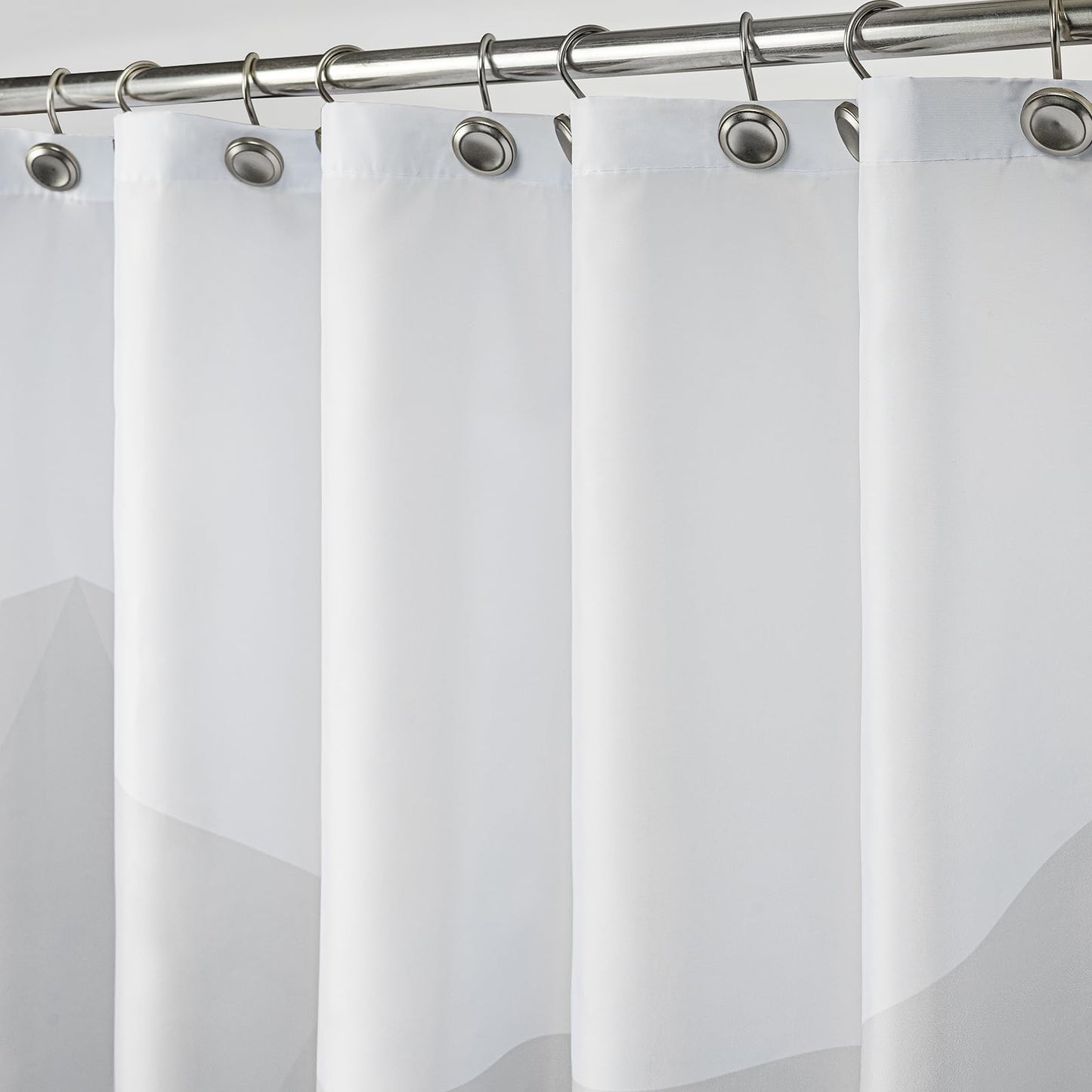 Sunlit Design 36 x 72 Inches Ombre Blue Small Stall Shower Curtain RV Half Size Narrow Bathroom Curtains Contemporary Geometric Fabric Bathroom Decor