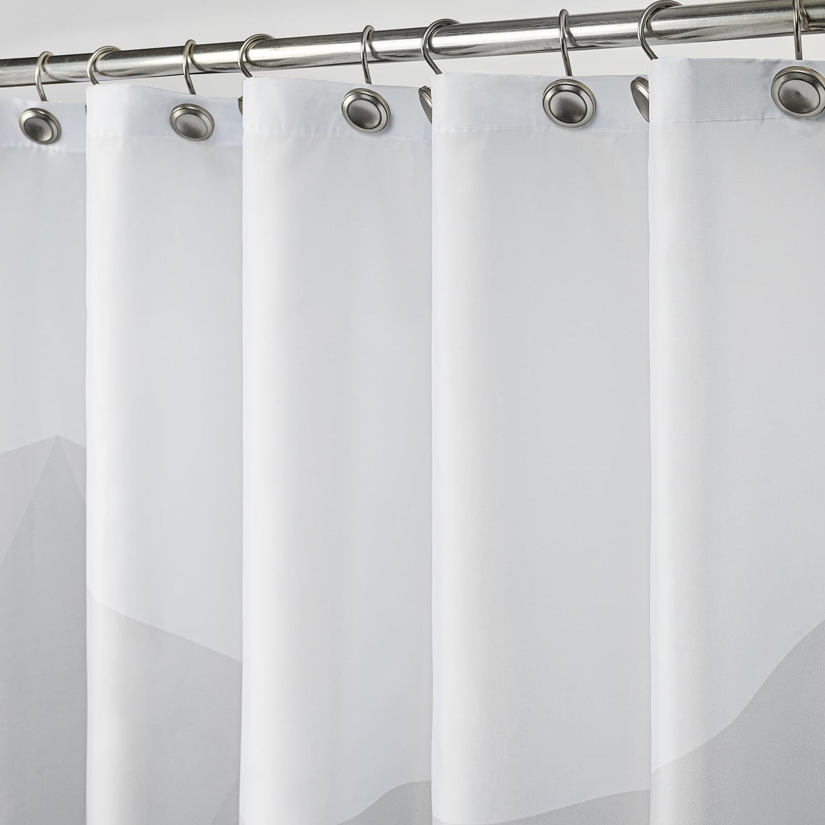 Sunlit Design 36 x 72 Inches Ombre Blue Small Stall Shower Curtain RV Half Size Narrow Bathroom Curtains Contemporary Geometric Fabric Bathroom Decor