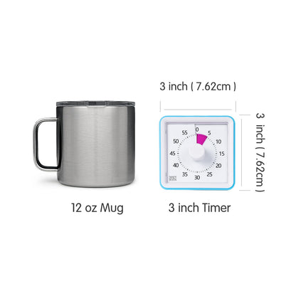 Visual Timer with Protective Case, 60-Minute Countdown Timer for Kids Autism ADHD Classroom Home Office, Countdown Clock for Teaching Work Meeting, Pomodoro Timer for Time Management Education, Purple