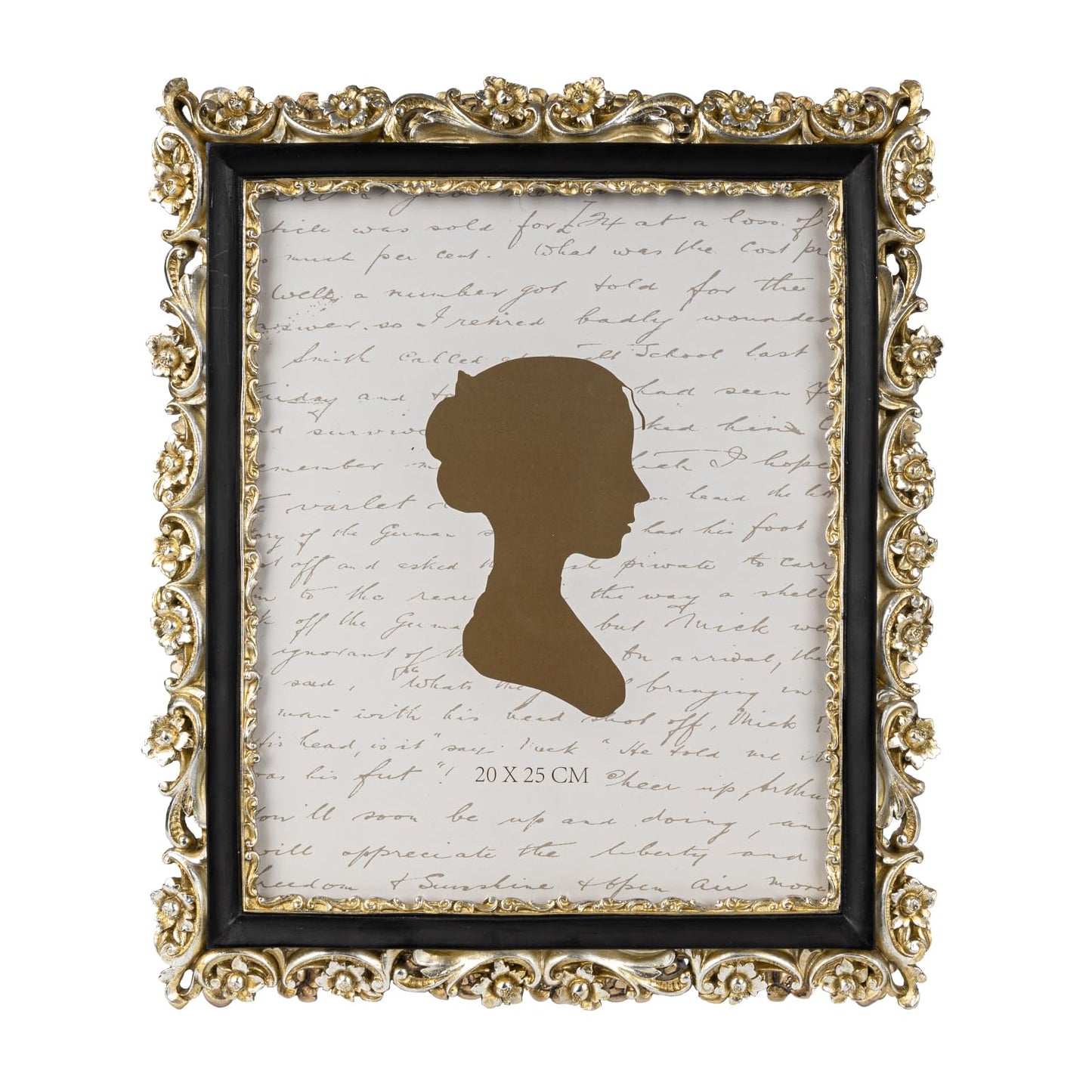 Sunlit Vintage Picture Frame 4x6 Inch, Luxury Antique Photo Frames with Glass Front, Photo Display, Tabletop Wall Hanging, Gift Ideas, Retro Blue and Gold