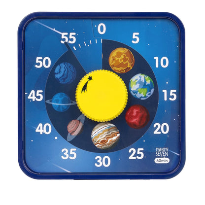 TWENTY5 SEVEN 7.5-Inch Visual Timer, Battery-Free 60-Minute Countdown Clock