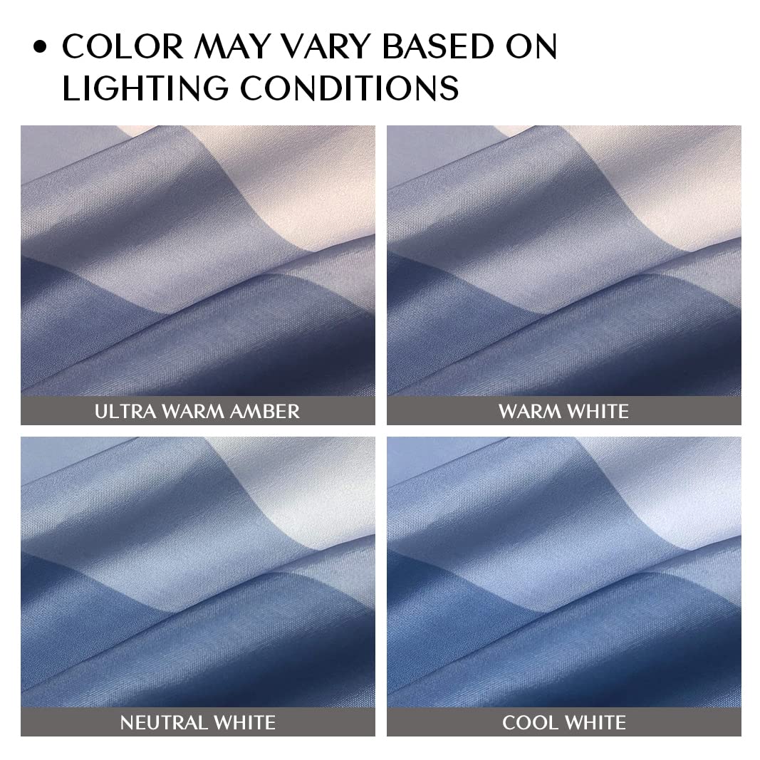 Sunlit Design 36 x 72 Inches Ombre Blue Small Stall Shower Curtain RV Half Size Narrow Bathroom Curtains Contemporary Geometric Fabric Bathroom Decor