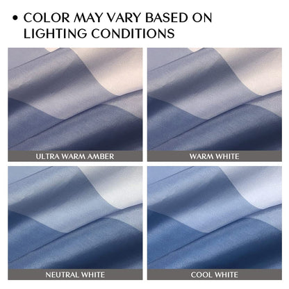 Sunlit Design 36 x 72 Inches Ombre Blue Small Stall Shower Curtain RV Half Size Narrow Bathroom Curtains Contemporary Geometric Fabric Bathroom Decor