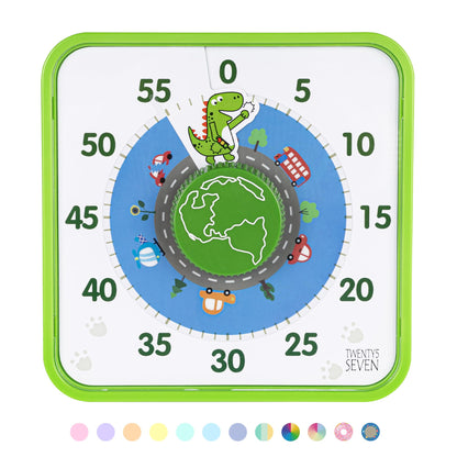 Visual Timer 7.5 inch, 60-Minute Countdown Timer for Kids Classroom Teaching Tool Office Meeting, Mechanical Countdown Clock for Exam Time Management Magnetic Kitchen Timer, Mint Green