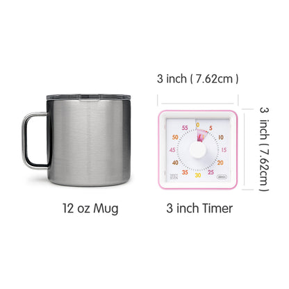 Visual Timer with Protective Case, 60-Minute Countdown Timer for Kids Autism ADHD Classroom Home Office, Countdown Clock for Teaching Work Meeting, Pomodoro Timer for Time Management Education, Purple