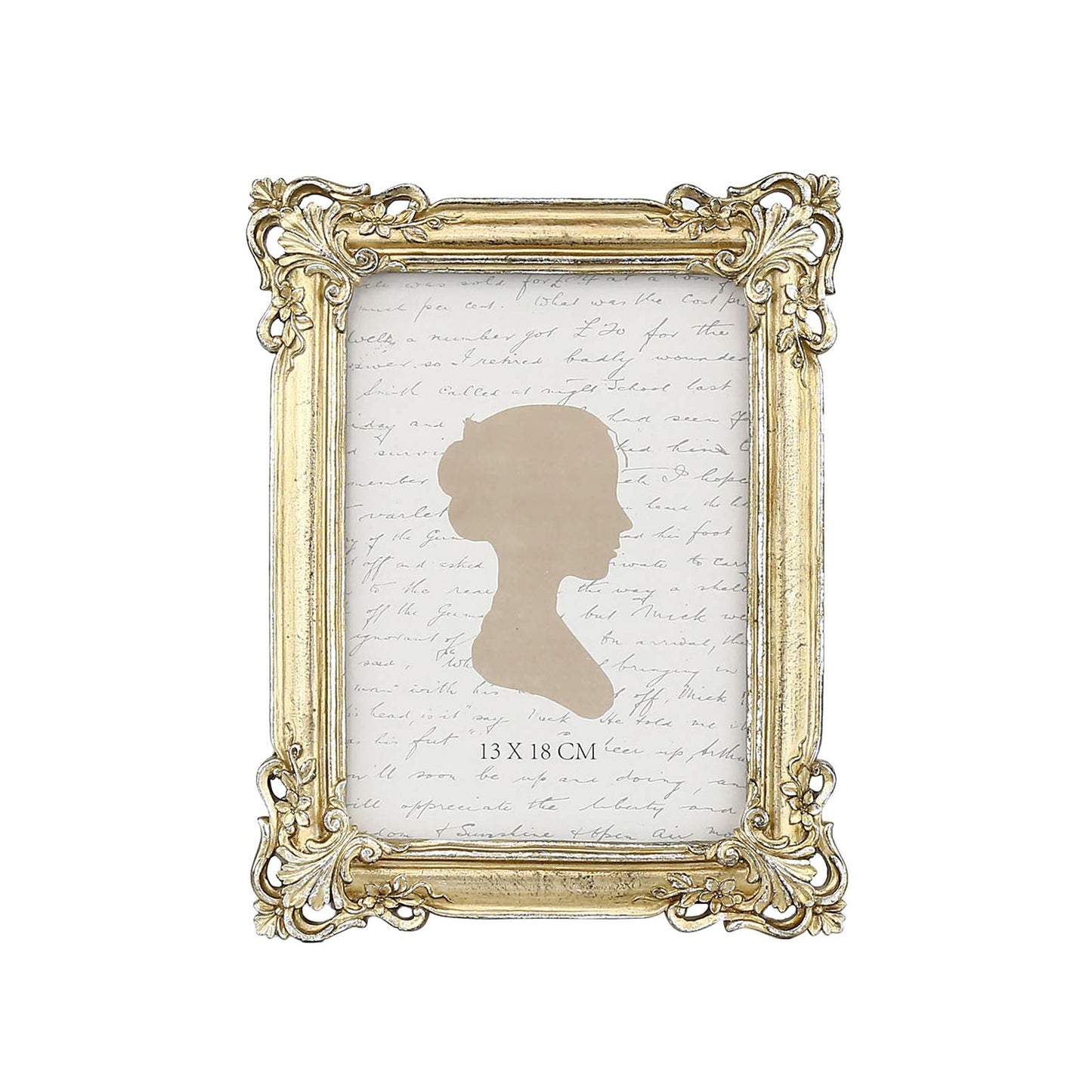 Sunlit Vintage Picture Frame 4x6 Inch, Luxury Antique Photo Frames with Glass Front, Photo Display, Tabletop Wall Hanging, Gift Ideas