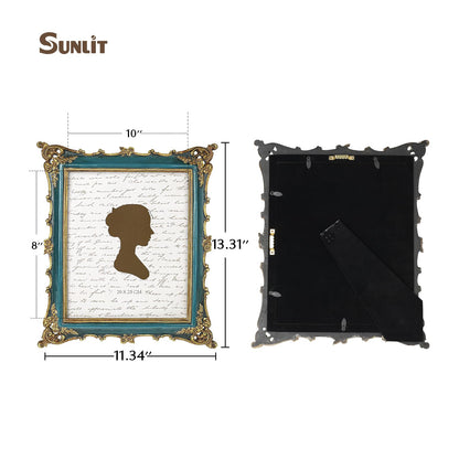 Sunlit Vintage Picture Frame 4x4 Inch, Luxury Antique Square Photo Frames with Glass Front, Photo Display, Tabletop Wall Hanging, Gift Ideas, Bronze Gold