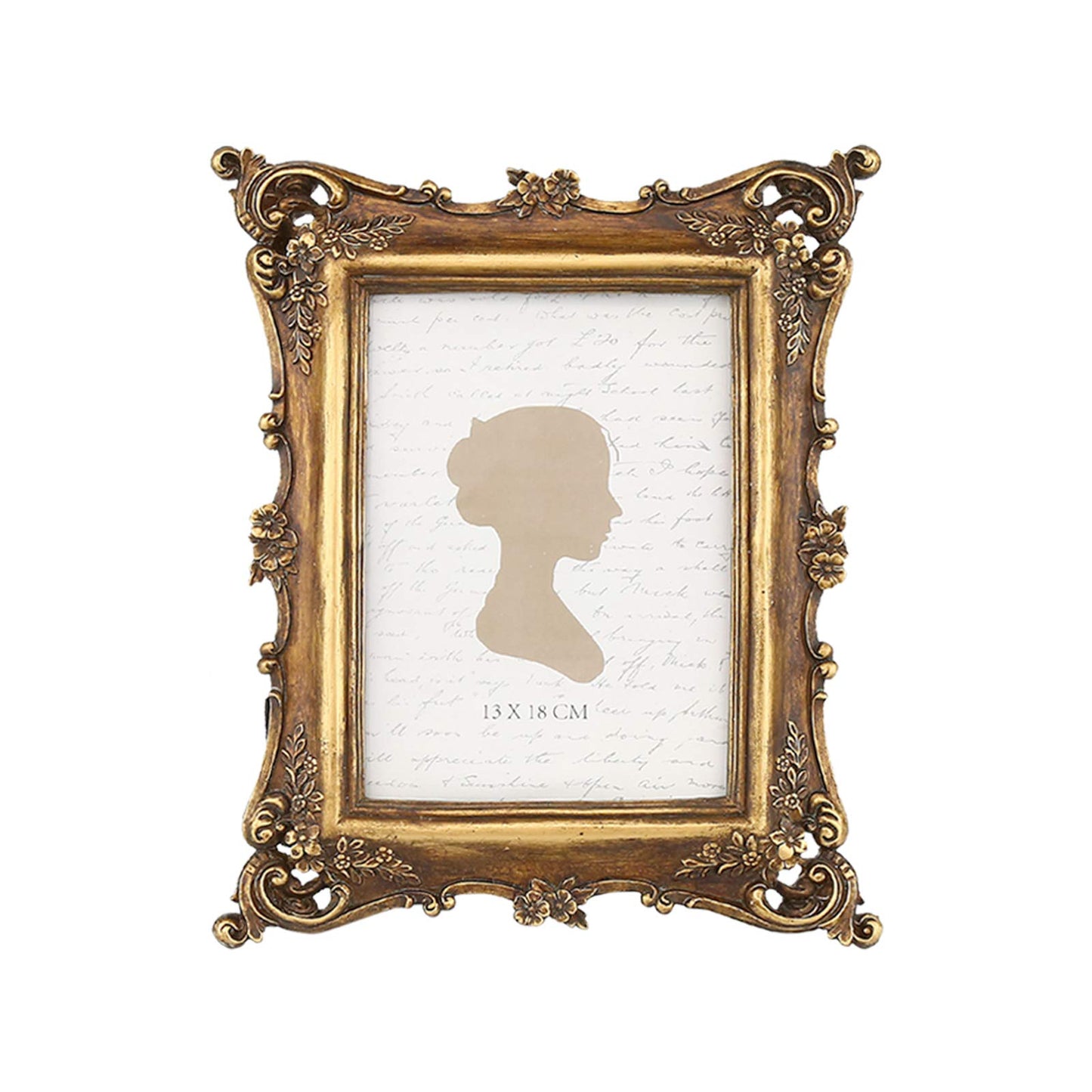 Sunlit Vintage Picture Frame 4x4 Inch, Luxury Antique Square Photo Frames with Glass Front, Photo Display, Tabletop Wall Hanging, Gift Ideas, Bronze Gold