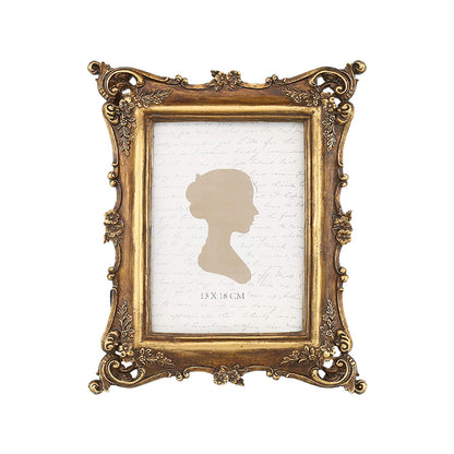 Sunlit Vintage Picture Frame 4x4 Inch, Luxury Antique Square Photo Frames with Glass Front, Photo Display, Tabletop Wall Hanging, Gift Ideas, Bronze Gold