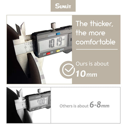 Sunlit Set of 2 Anti Fatigue Kitchen Floor Mat, Non Slip Waterproof Comfort Standing Mat, 0.4 Inch Thick Cushioned Farmhouse Kitchen Rug Runner, White Red Buffalo Check (17"x28"&17"x47")