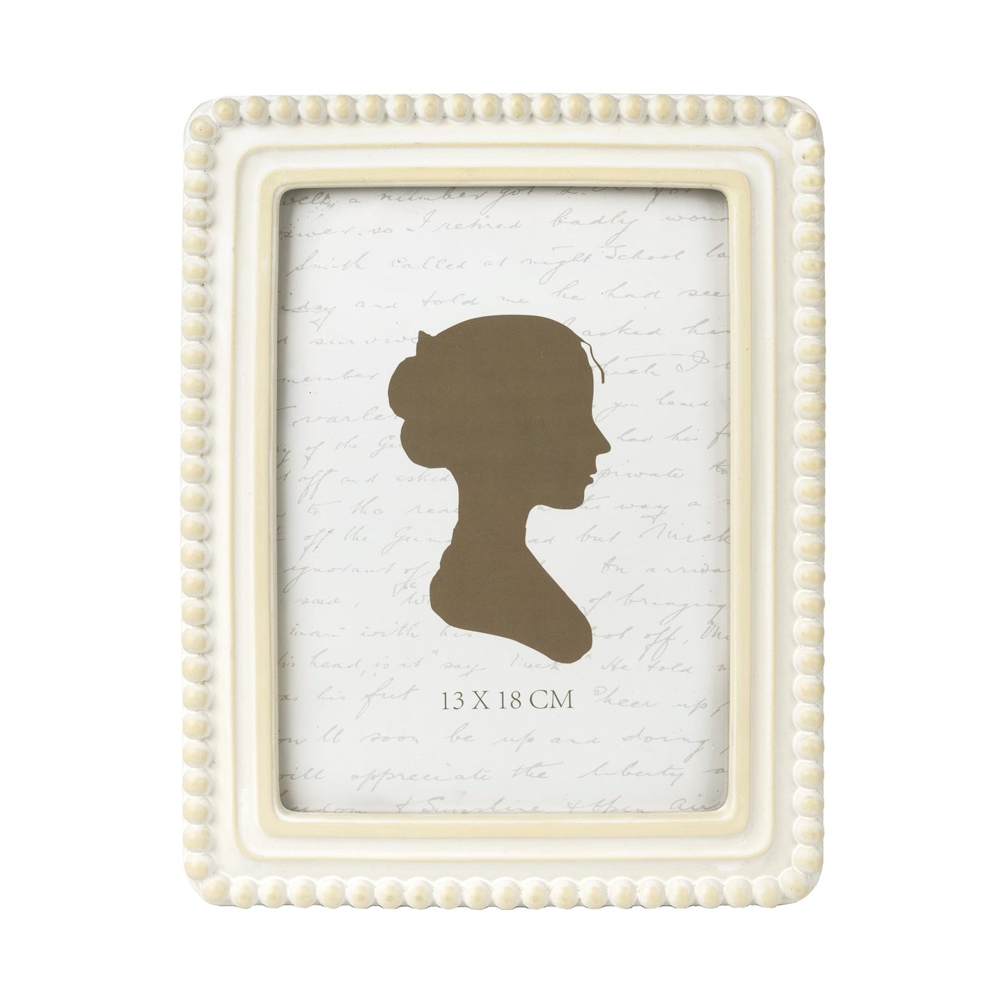 Sunlit Boho Vintage Picture Frame 4x4 Inch with Beaded Border, Luxury Antique Square Photo Frames with Glass Front, Photo Display, Tabletop Wall Hanging, Gift Idea, Distressed White