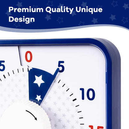 TWENTY5 SEVEN Countdown Timer 7.5 inch; 60 Minute 1 Hour Visual Timer – Classroom Teaching Tool Office Meeting, Mechanical Countdown Clock for Kids Exam Time Management Magnetic, Sky Blue