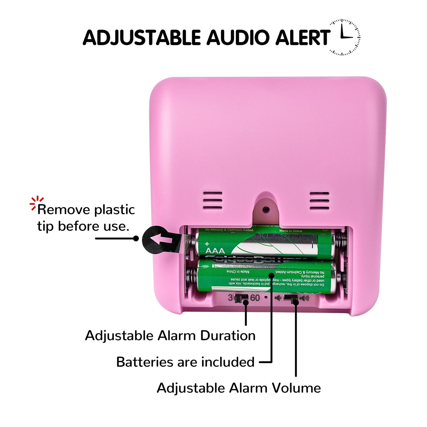 Visual Timer with Protective Case, 60-Minute Countdown Timer for Kids Autism ADHD Classroom Home Office, Countdown Clock for Teaching Work Meeting, Pomodoro Timer for Time Management Education, Purple