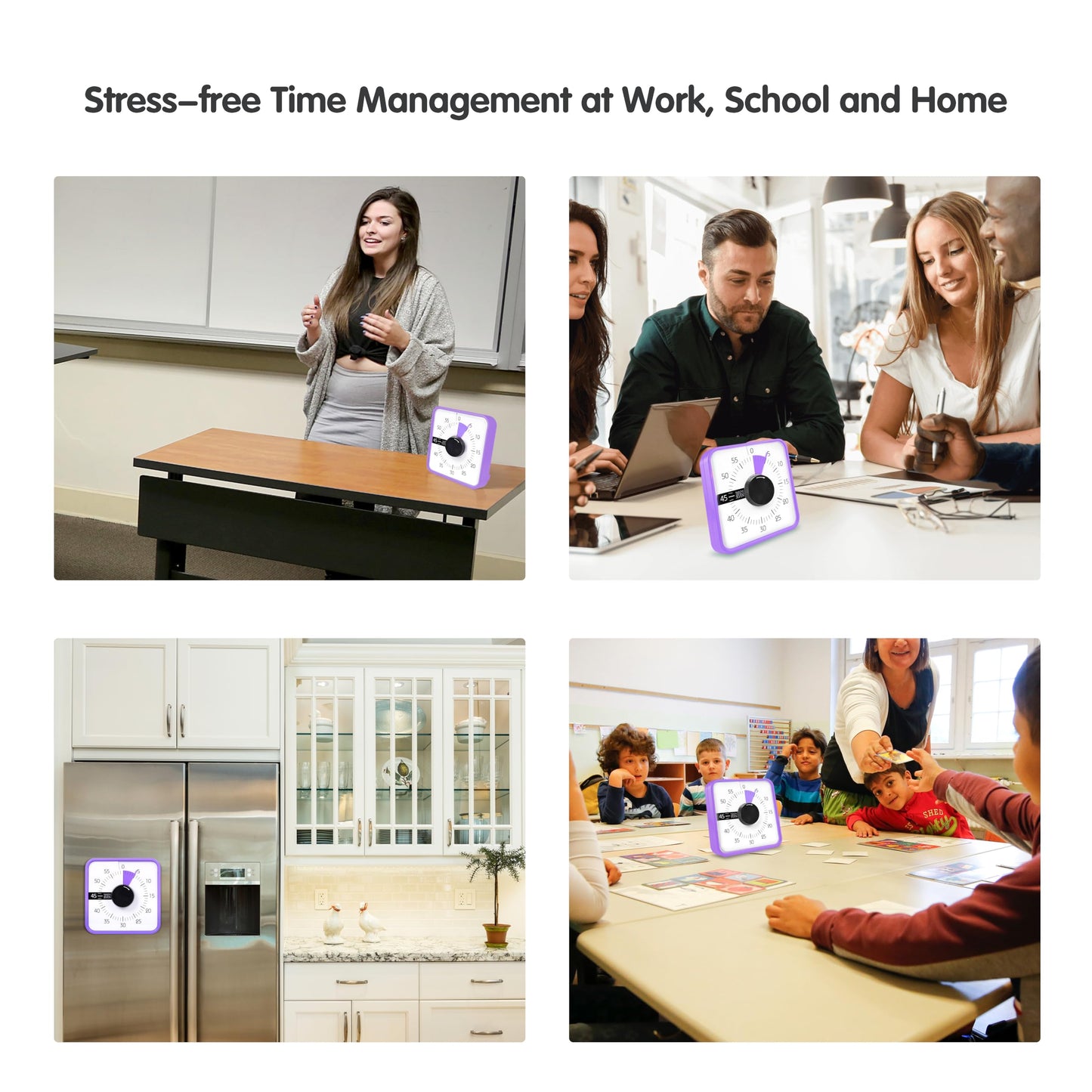 TWENTY5 SEVEN Countdown Timer 7.5 inch; 60 Minute 1 Hour Visual Timer – Classroom Teaching Tool Office Meeting, Mechanical Countdown Clock for Kids Exam Time Management Magnetic, Sky Blue