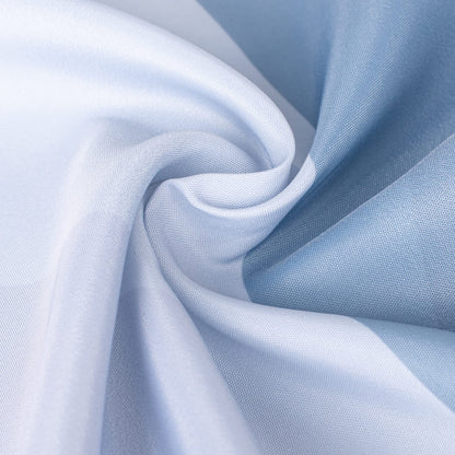 Sunlit Design 36 x 72 Inches Ombre Blue Small Stall Shower Curtain RV Half Size Narrow Bathroom Curtains Contemporary Geometric Fabric Bathroom Decor