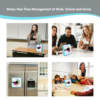 TWENTY5 SEVEN Countdown Timer 7.5 inch; 60 Minute 1 Hour Visual Timer – Classroom Teaching Tool Office Meeting, Mechanical Countdown Clock for Kids Exam Time Management Magnetic, Sky Blue