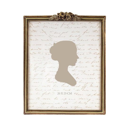 Sunlit Vintage Picture Frame 5x7 Inch, Luxury Antique Photo Frames with Glass Front, Luxury Photo Display, Tabletop Wall Hanging, Gift Ideas, Golden Rose