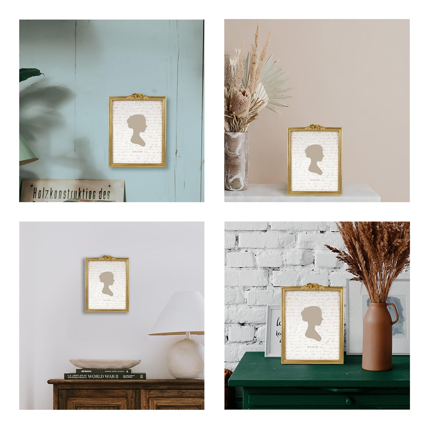 Sunlit Vintage Picture Frame 5x7 Inch, Luxury Antique Photo Frames with Glass Front, Luxury Photo Display, Tabletop Wall Hanging, Gift Ideas, Golden Rose