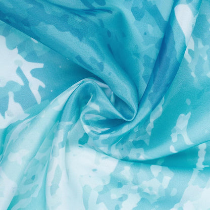 Sunlit Wave Shower Curtain, Ombre Blue and Green Ocean Theme Shower Curtain for Bathroom Modern Decor Waterproof Tapestry, 72x72 Inch