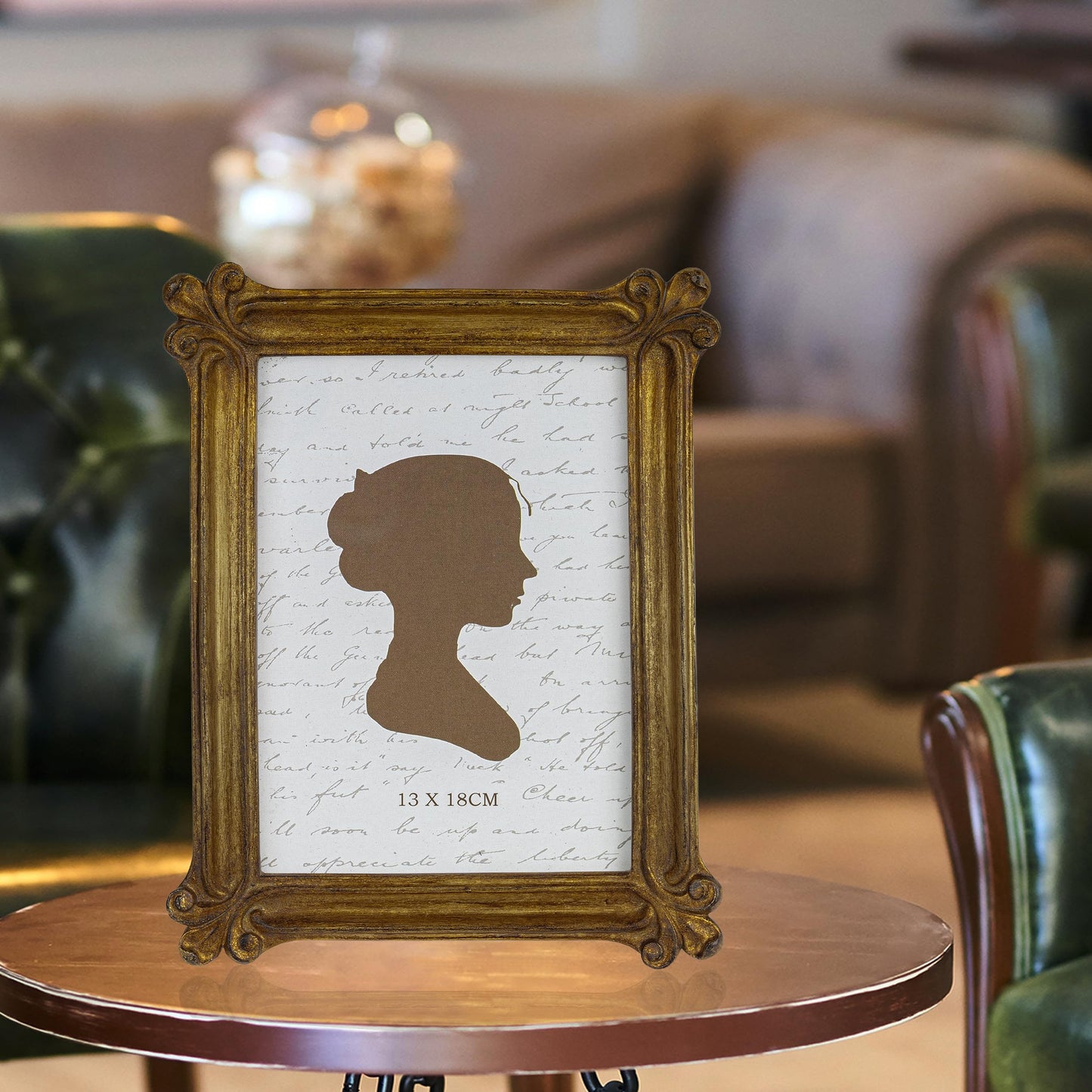 Sunlit Small Vintage Picture Frame 2.5x3.5 Inch, Antique Mini Photo Frames with Glass Front, Luxury Wallet Size Picture Frames, Photo Display Tabletop Wall Hanging Gift Ideas, Slivery Light Gold